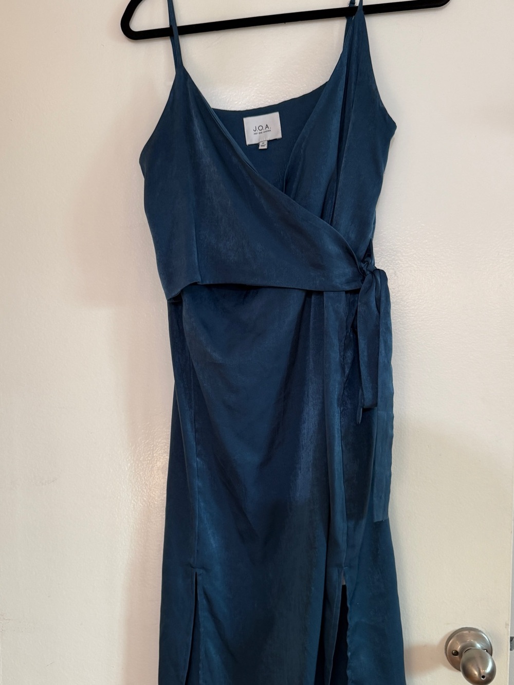 J.O.A. Teal Wrap Slip Dress - versatile sz medium Women’s Dress
